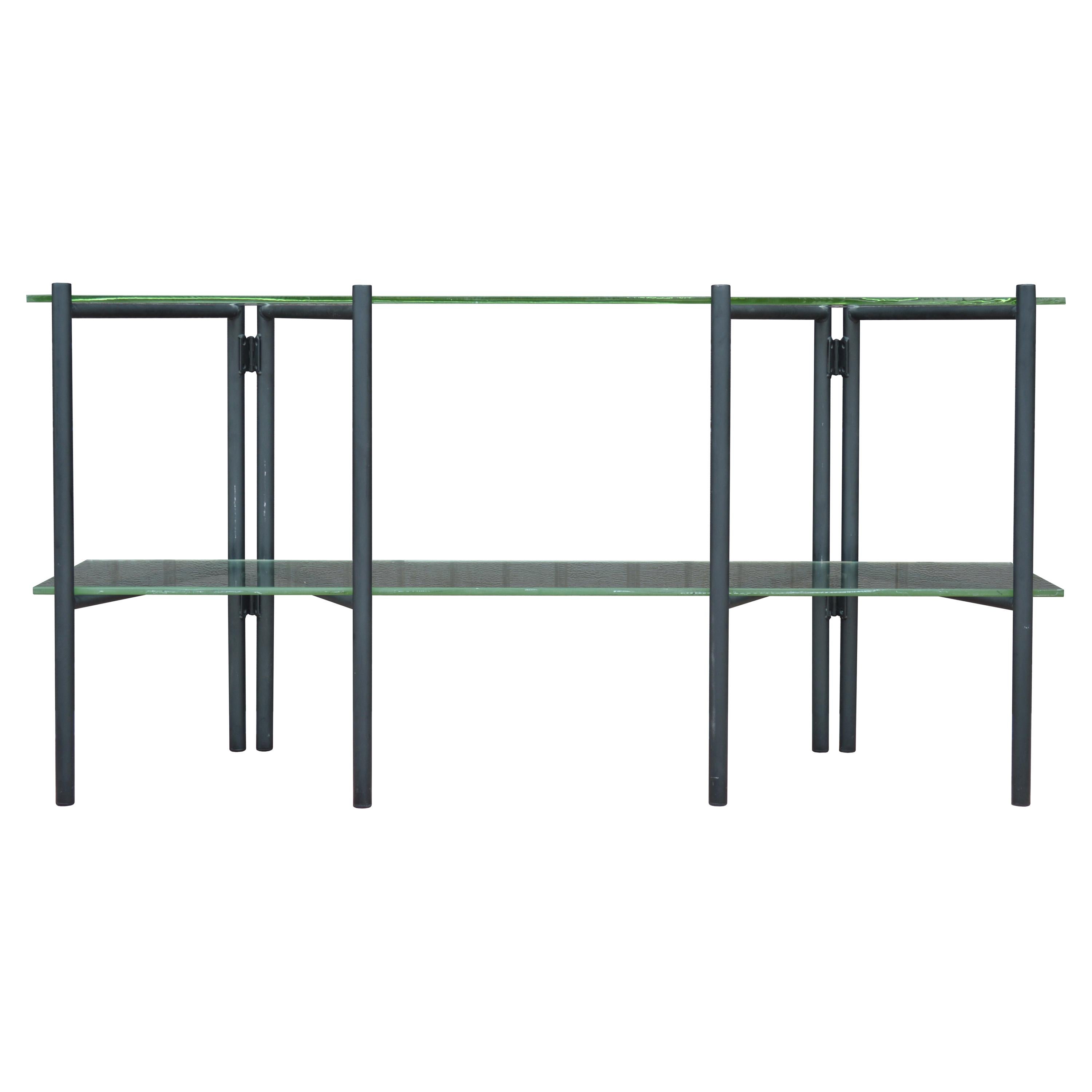 Refectory Table with Glass Shelves by Van Keppel-Green, Early 1950s