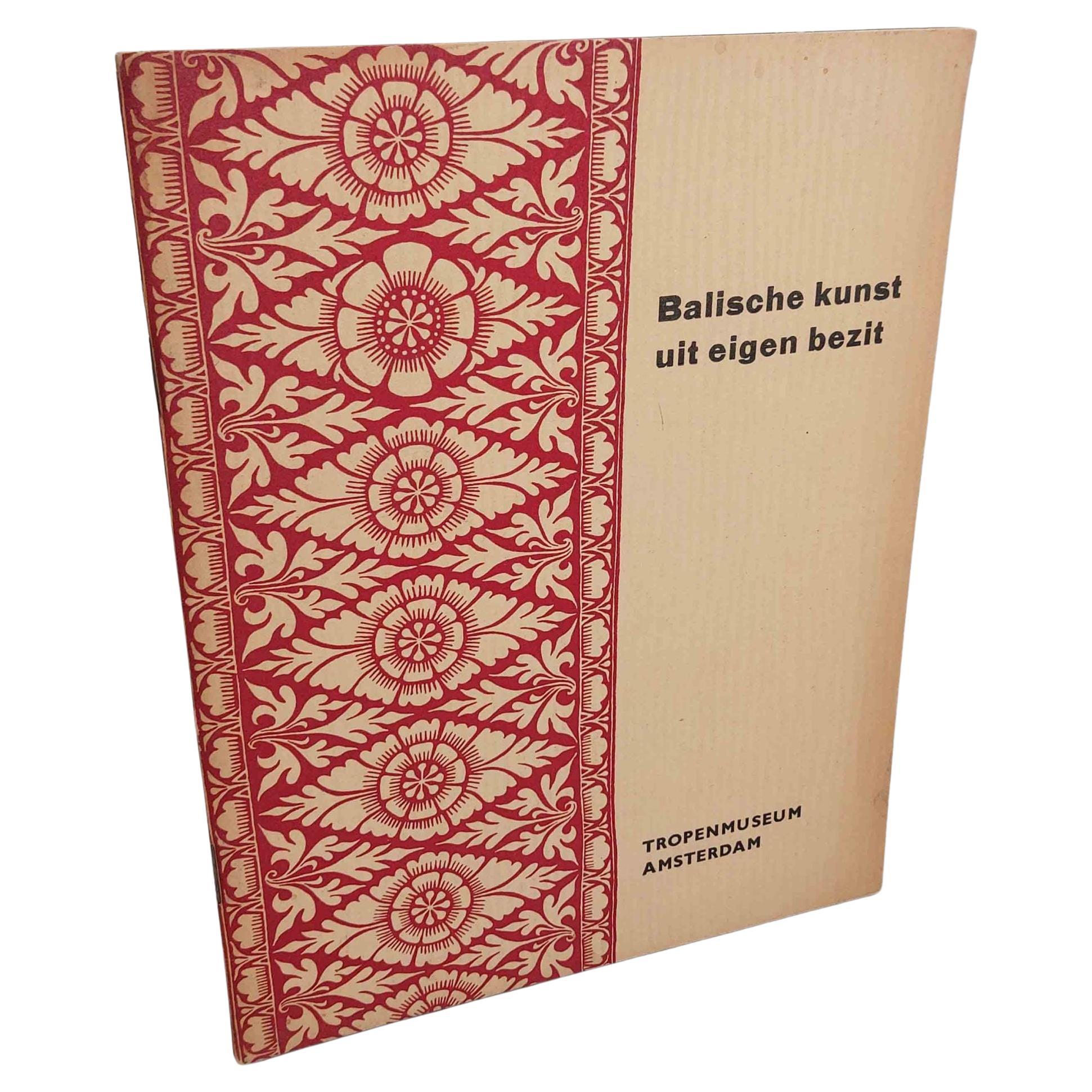 Reference Book Balinese Art- Tropenmuseum - Balische Kunst Uit Eigen Bezit, 1952
