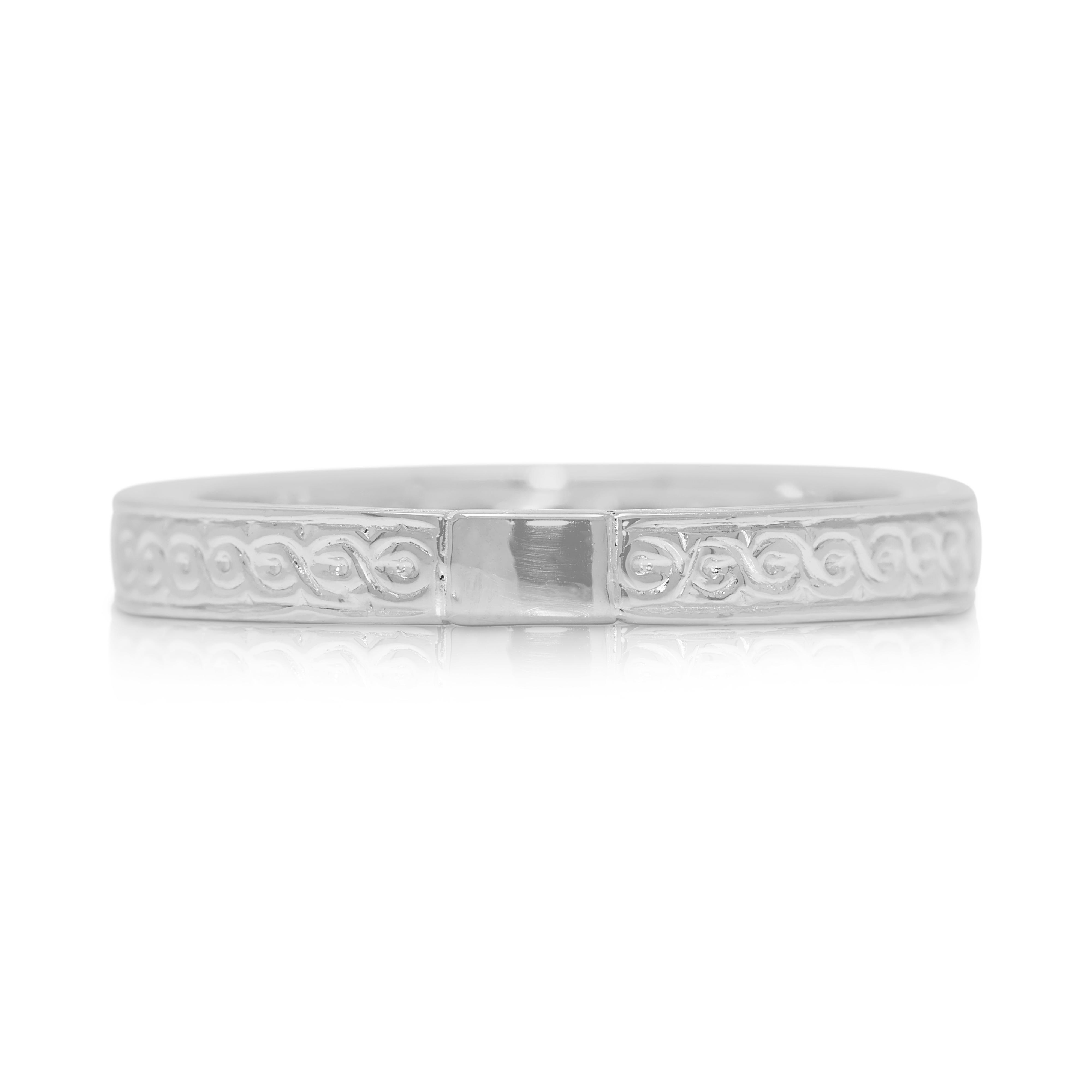 Taille ronde Bague en platine avec diamants naturels de 0,11 ct. en vente