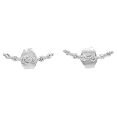 Refined 0.20ct Natural Diamond Earrings in 18K White Gold