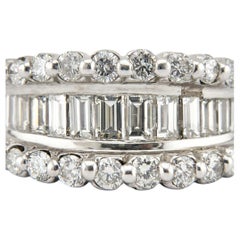 Refined 18K White Gold 1.50ctw Diamond Statement Band
