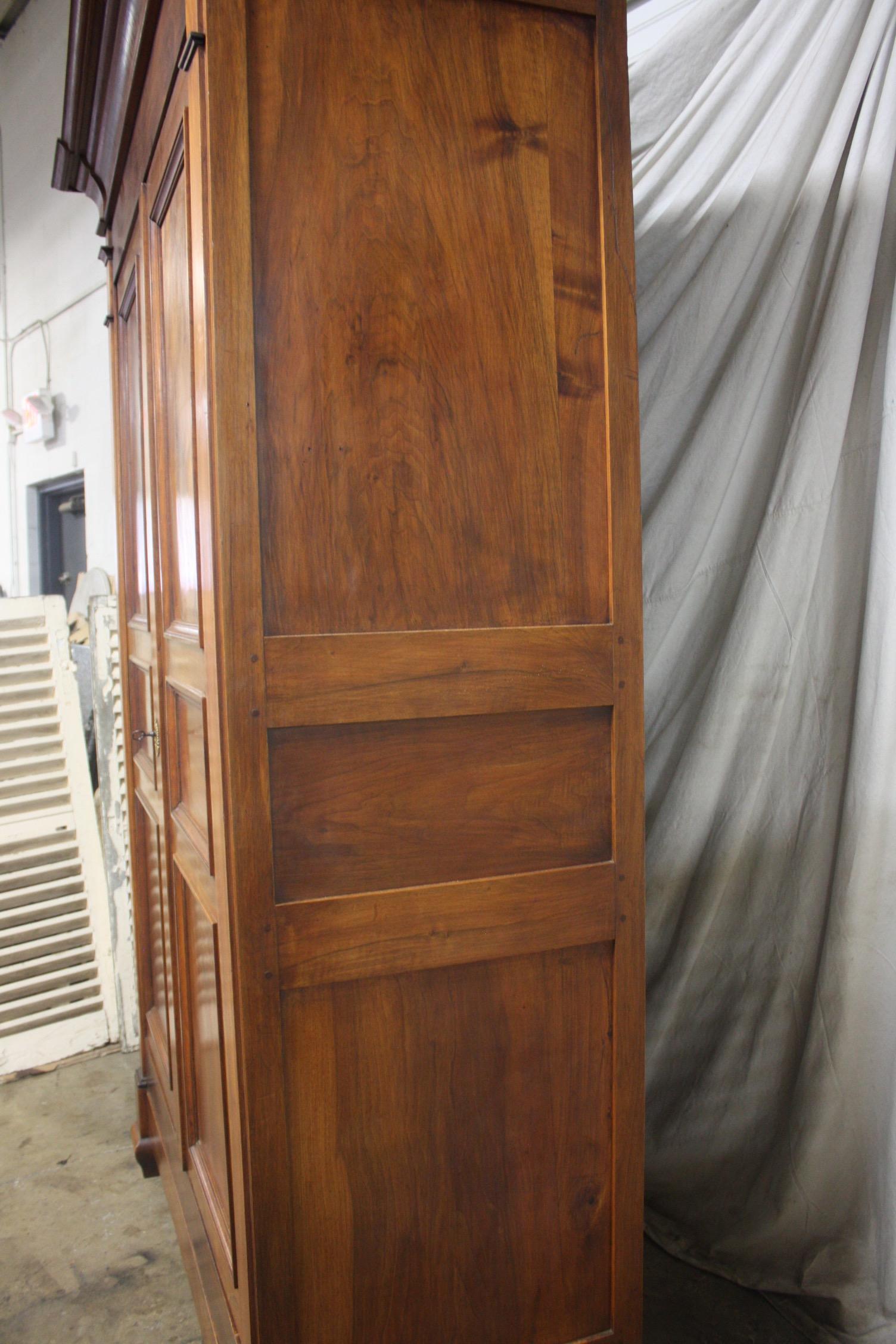 Walnut Refined 19th Century French Armoire