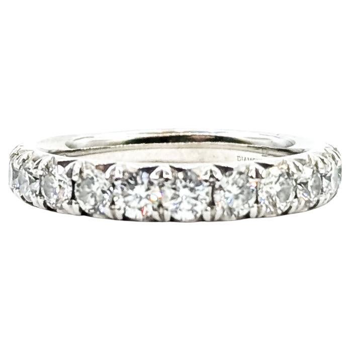 Bague d
éternité en or blanc 14k avec diamant 3/4 raffiné