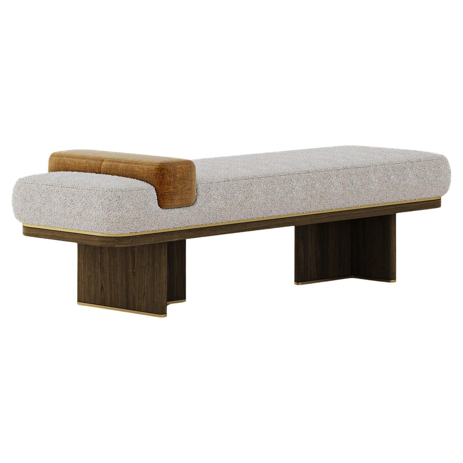 Refinado Banco Aurora Con Estructura De Madera By Elbra Home