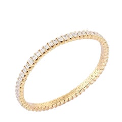 Raffinato Bracciale Tennis con Diamanti in Oro Giallo 14K (o 18k su richiesta)