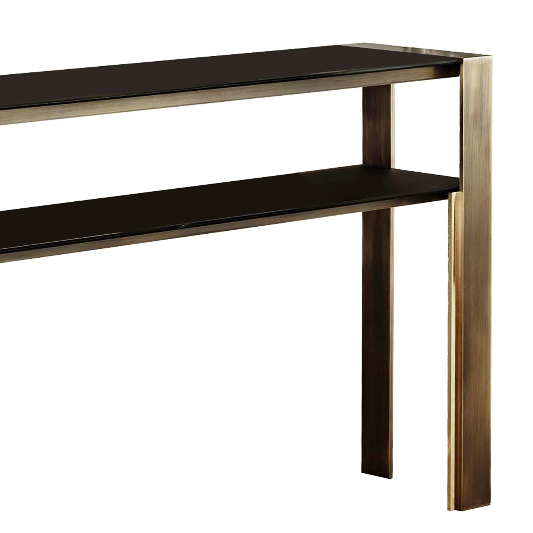 bronze sofa table