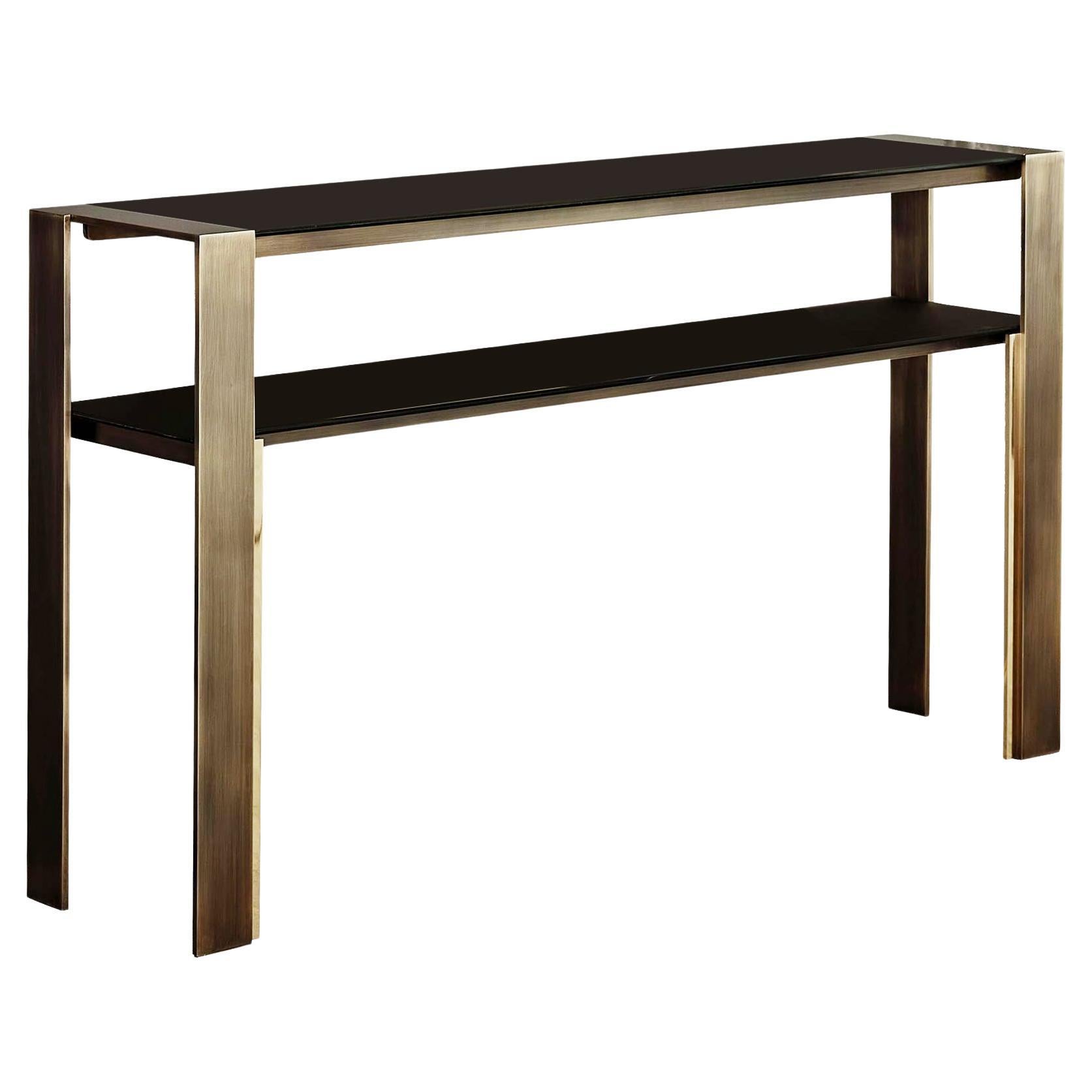 Raffinato tavolo da console in bronzo