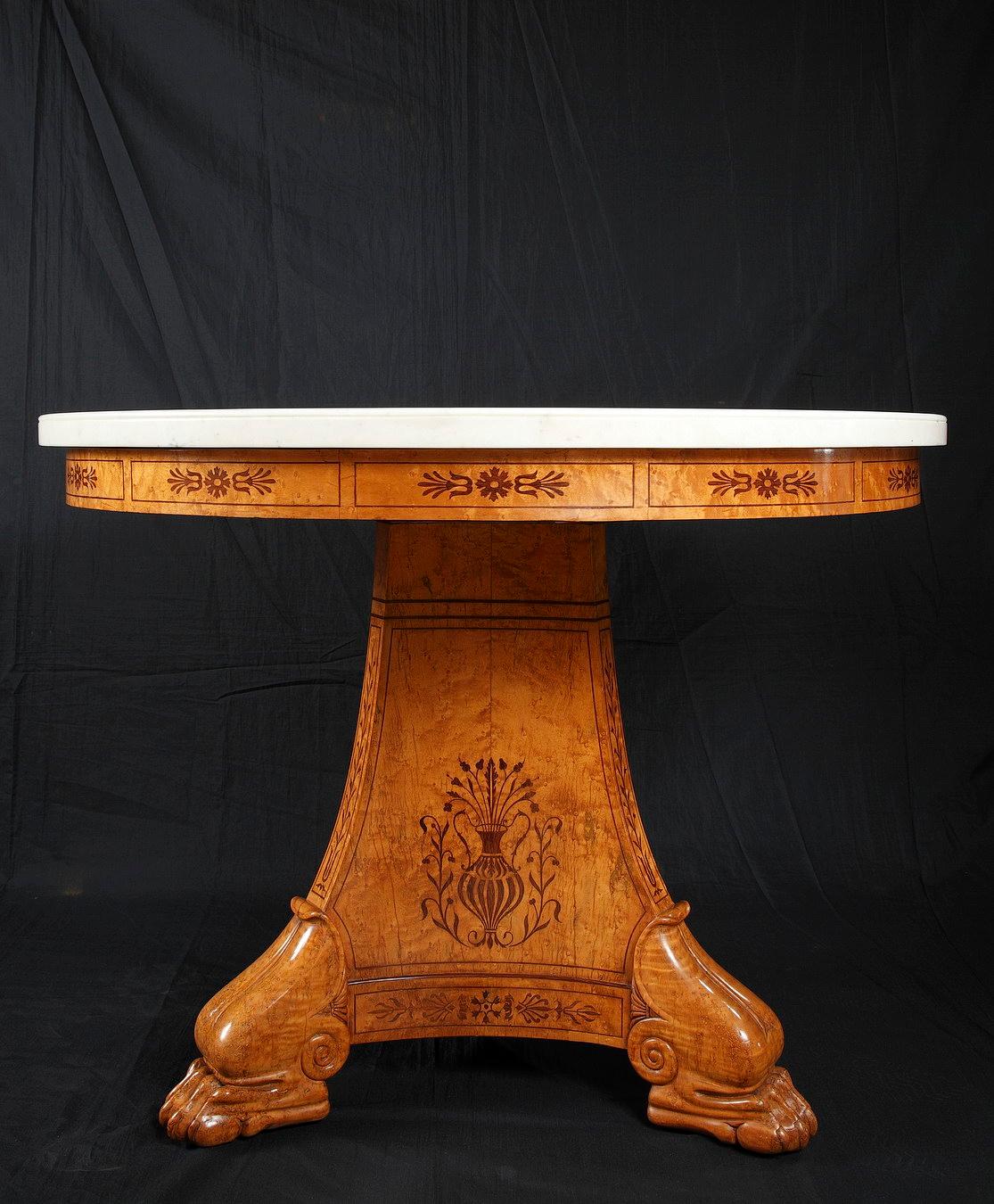 Charles X Period Gueridon 'Top Attributed to G. Raffaelli', France, circa 1825 For Sale 1