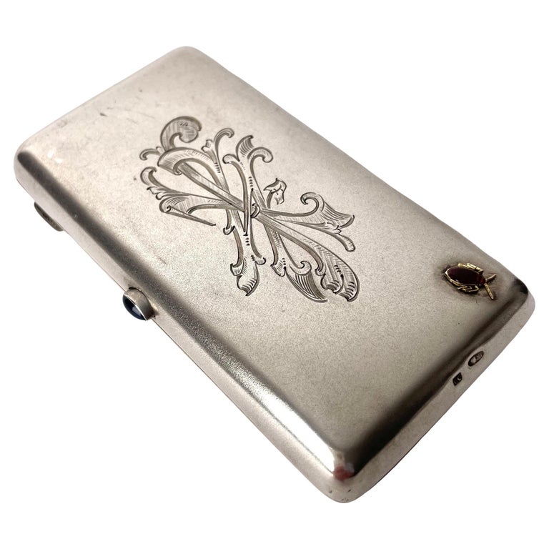 cigarette etui Etched Case for Regular Size and 100's Cigarette, 100 MM (100MM Diamond) : Health & Household this case offers unmatched protection for your cigars on the go Refined Cigarette Etui in Silver,