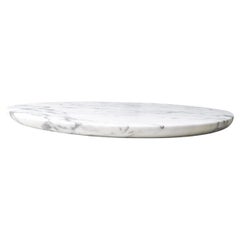 Refined Contemporary Marble 01 Bianco Statuarietto Marble Platter