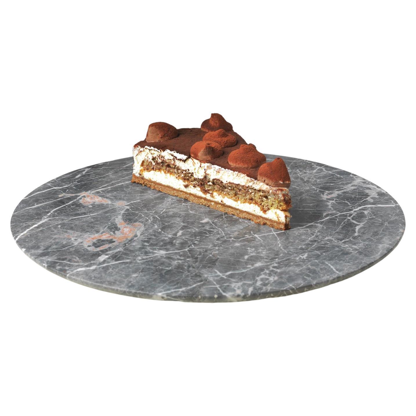 Refined Contemporary Marble 01 Grey Saint Laurent Marble Platter For Sale