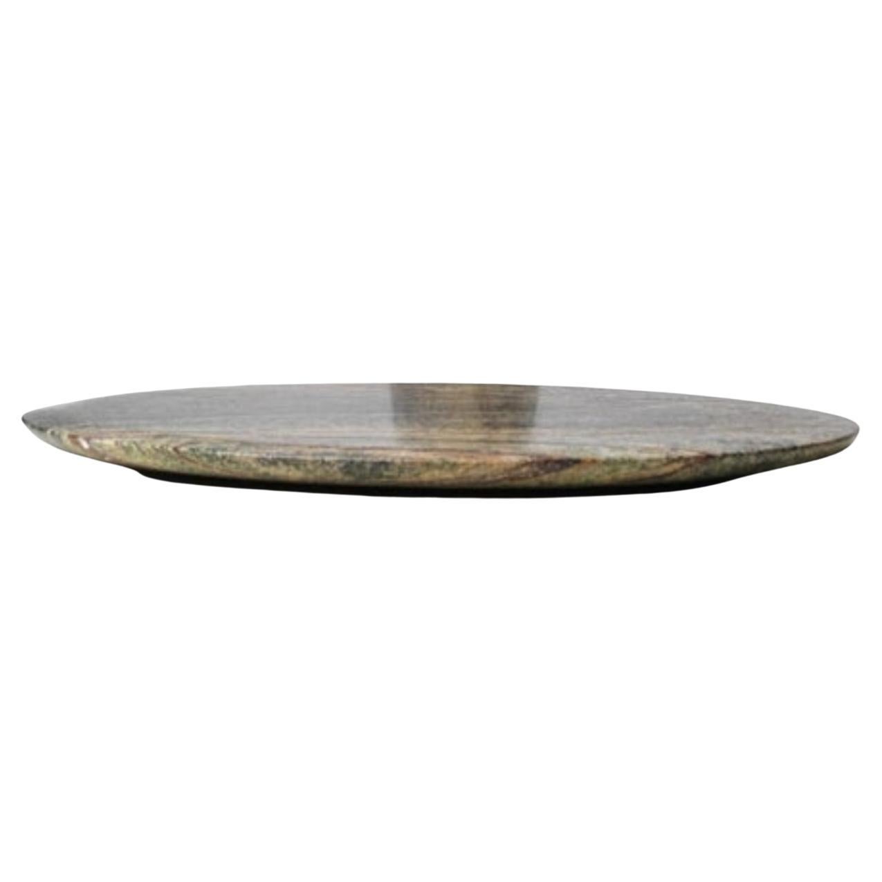 Refined Contemporary Marble 01 Picasso Green Marble Platter For Sale