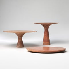 Refined Contemporary Marble 02 Travertino Rosso Marble Cake Stand