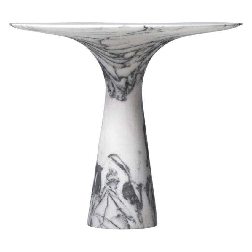 Refined Contemporary Marble 03 Bianco Statuarietto Marble Cake Stand