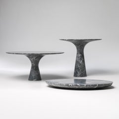 Support à gâteaux en marbre contemporain raffiné 03 Grey Saint Laurent Marble Cake Stand