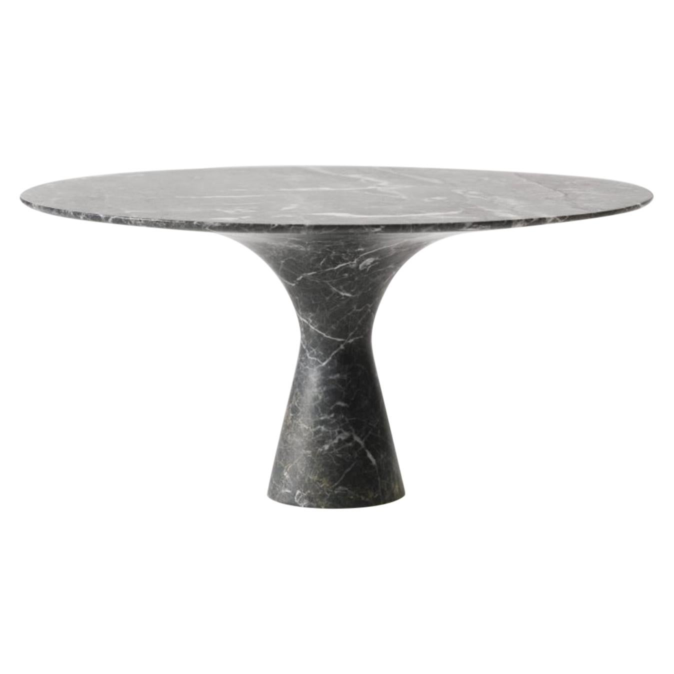 Grey Saint Laurent Refined Contemporary Marble Dining Table  160/75