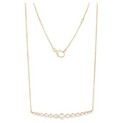 Collana con ciondolo in oro giallo 14K raffinato con diamante a taglio pieno da 1,38 ct