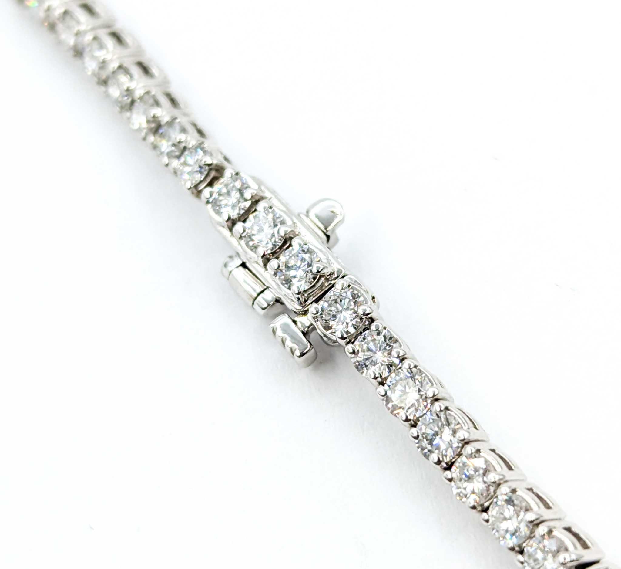 Pulsera de Tenis de Diamantes Refinados en Oro Blanco de 14k en venta 1