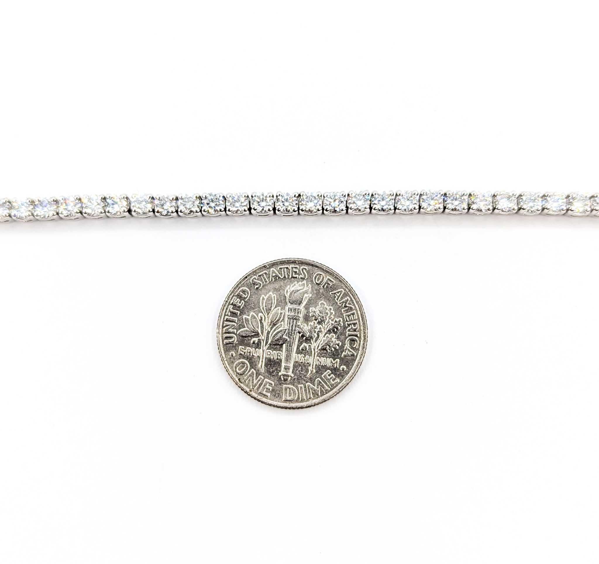 Pulsera de Tenis de Diamantes Refinados en Oro Blanco de 14k en venta 3