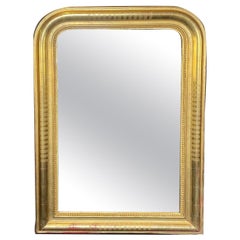 Refined Elegant 19th Century French Louis Philippe Gold Gilt Mirror