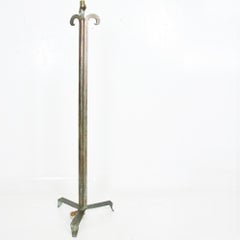 Refined French Art Deco Bronze Tripod Floor Lamp After Jean Michel Frank 1940s