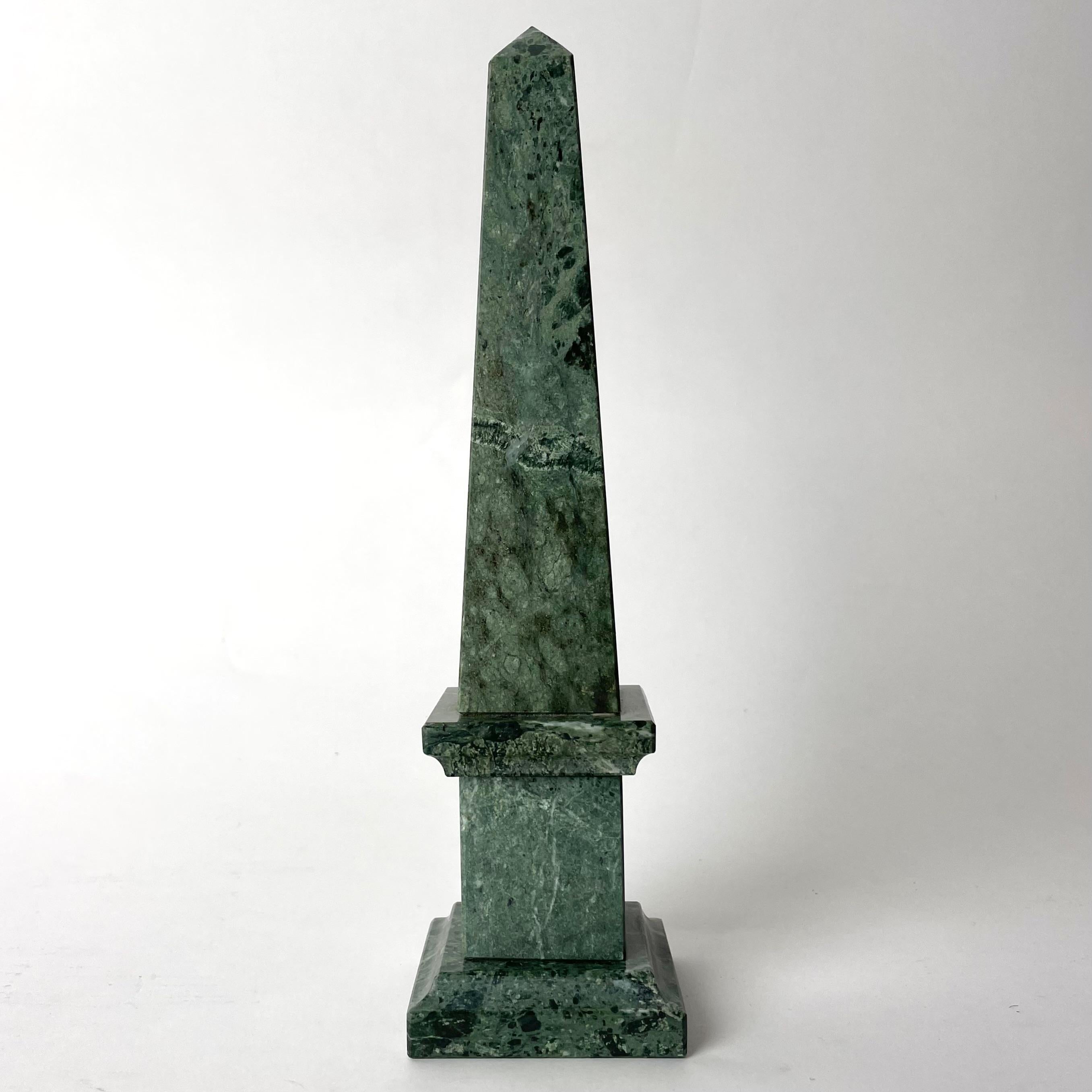 European Refined Marble Obelisk, 20th Century For Sale