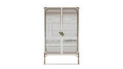 Mejhal Display Cabinet With Glass Doors And Shelves