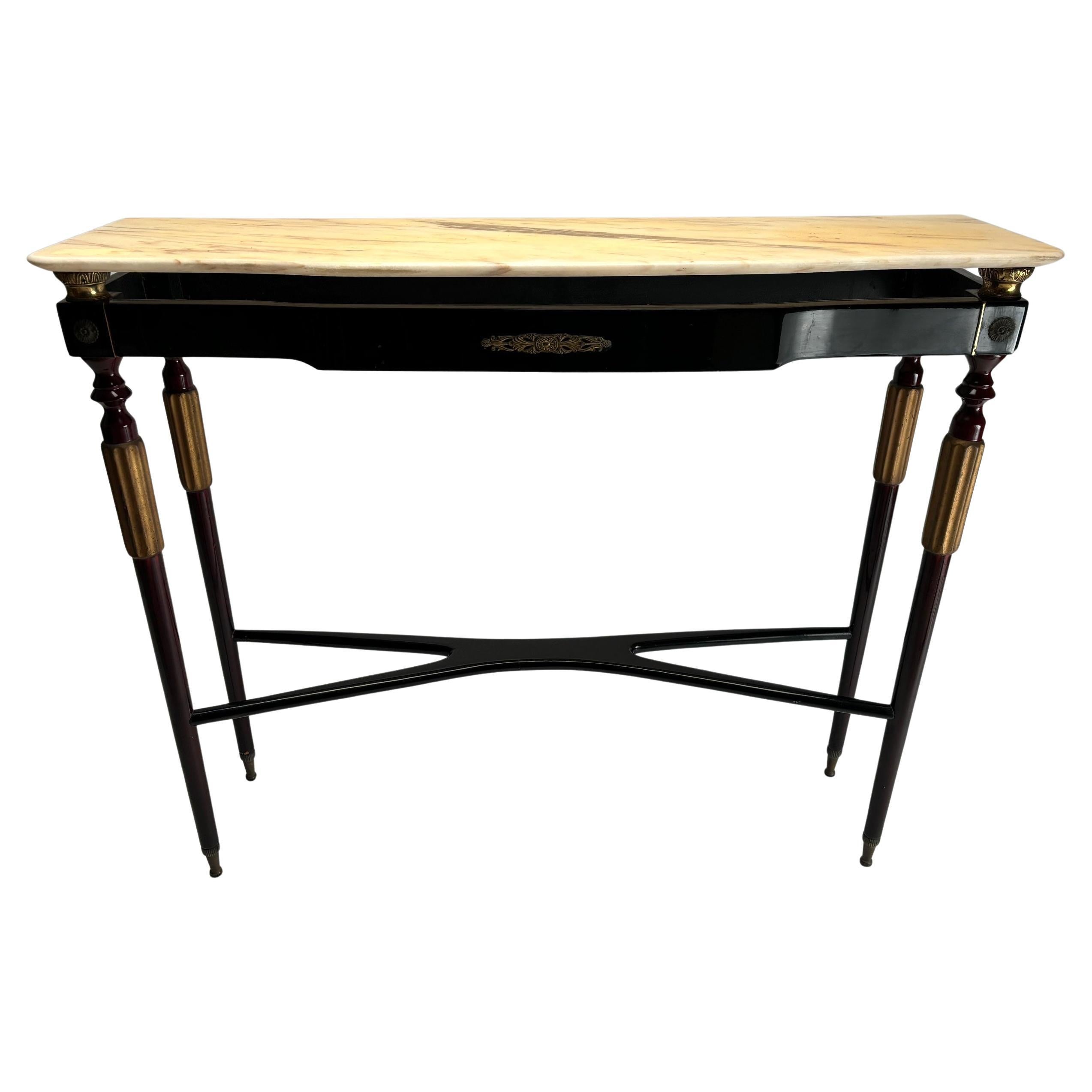 Refined mid-century Italian console table, Paolo Buffa Style, Italy, 1950s