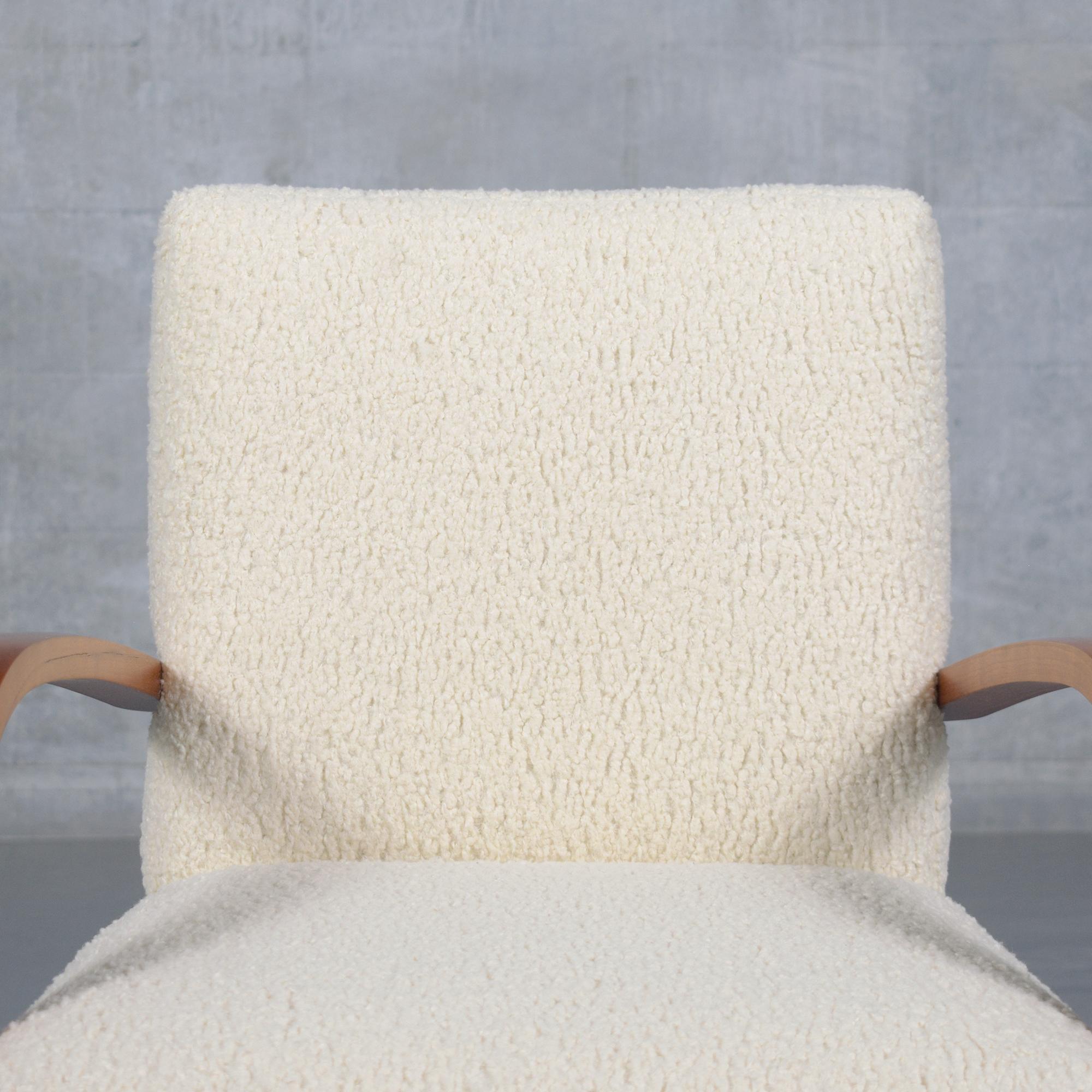 Ein Paar moderne Sessel aus Nussbaumholz aus der Jahrhundertmitte: Raffinierte Eleganz und Komfort (Moderne der Mitte des Jahrhunderts) im Angebot
