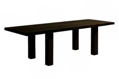 Brutalist Minimal Solid Black Wenge Dining Table Presente