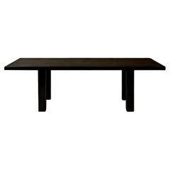 Table de salle à manger moderniste raffinée en wengé foncé Presente
