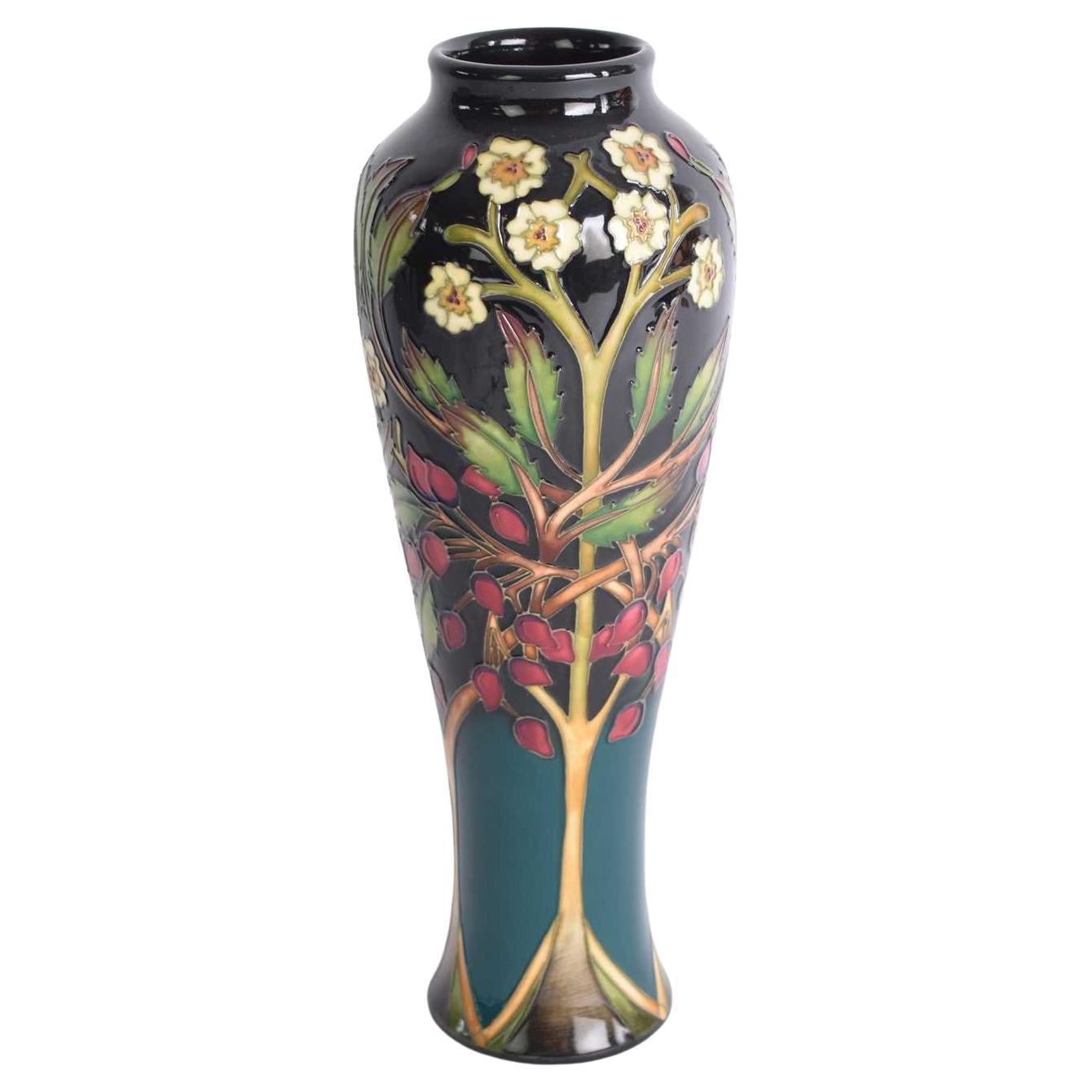 REFINED MOORCROFT Art Nouveau Style Vase by Nicola Stanley. Flower and