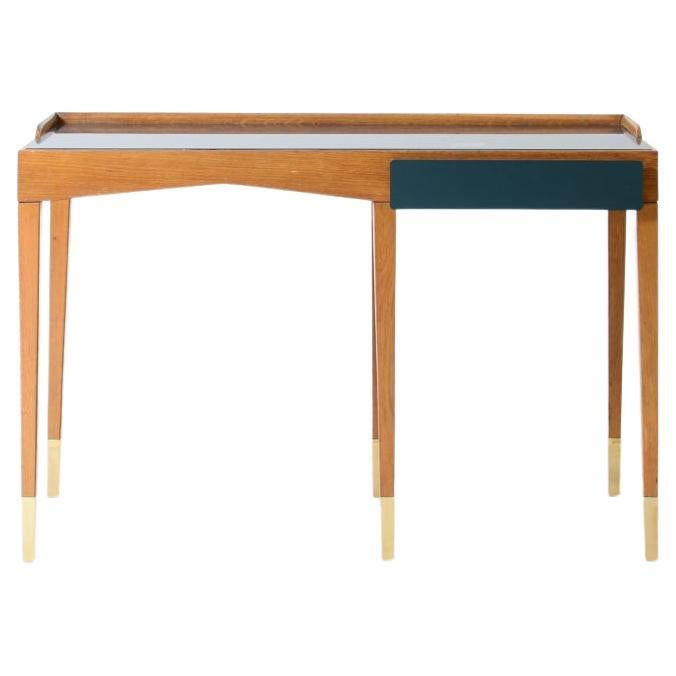 Gio Ponti, unique consolle table with opaline glass top 