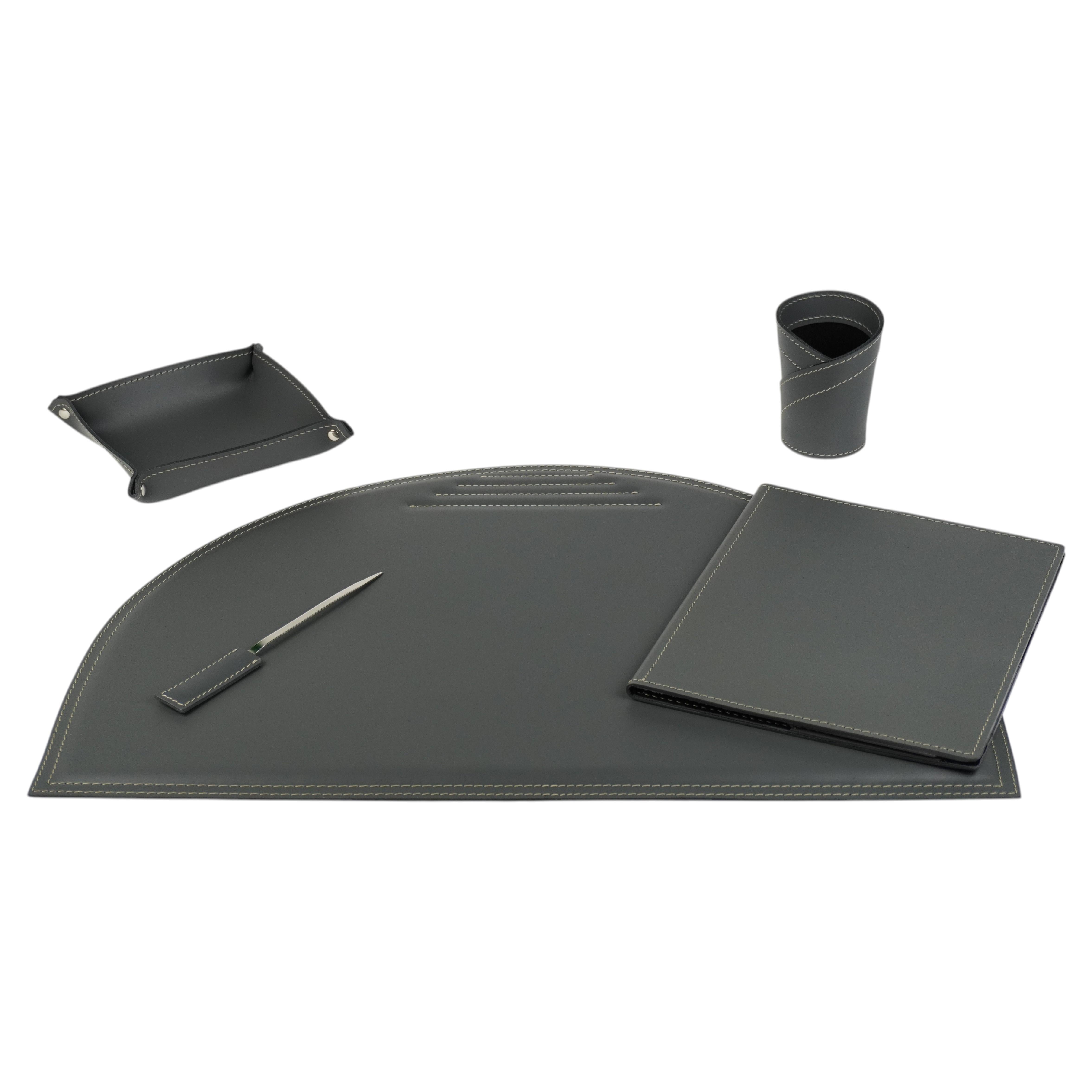MEDEA Desk Accessories Set by Limac Design, Modern Regenerated Leather