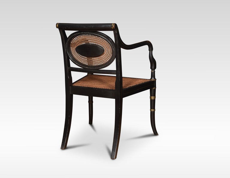 Refined Set of Eight English Regency Cane Armchairs For Sale at 1stdibs