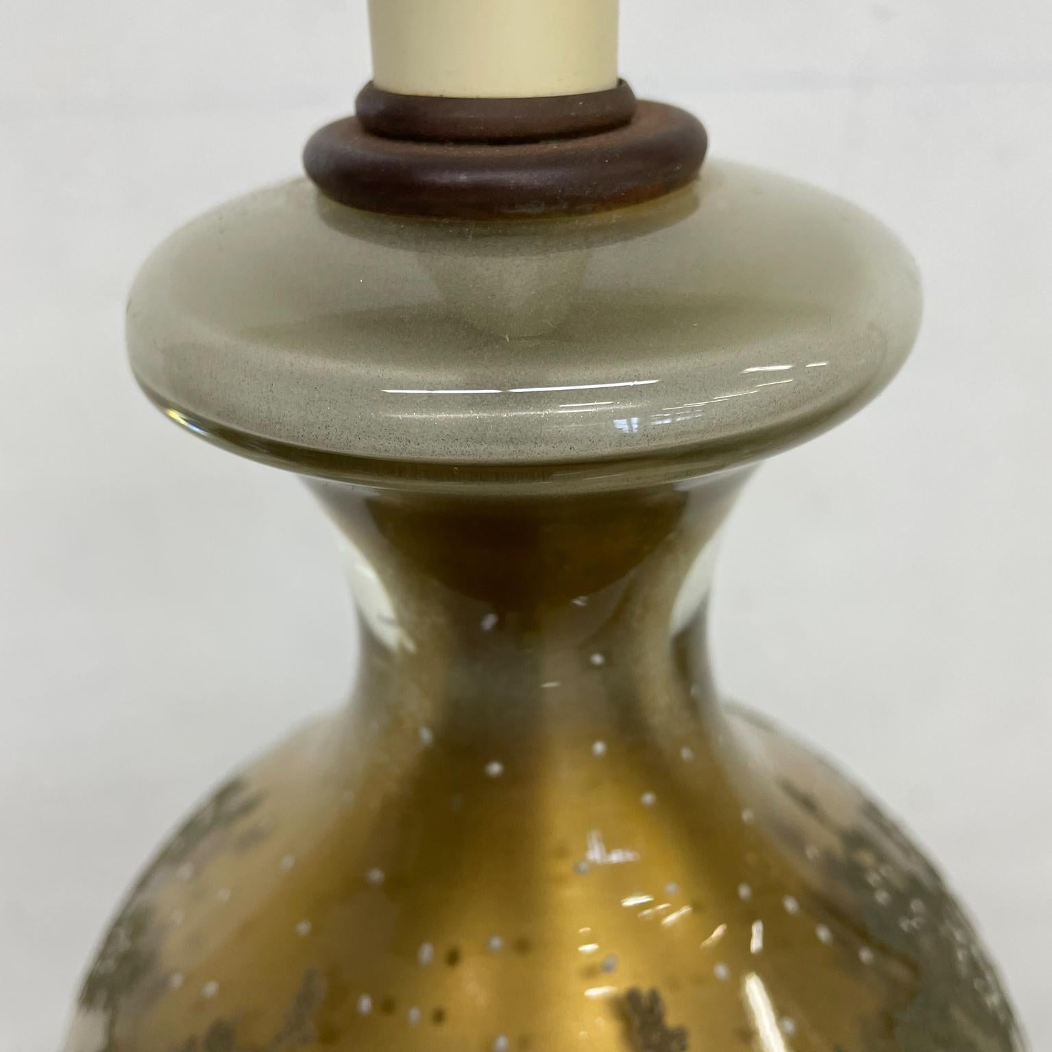 Mid-Century Modern Refined Style of Murano Gold Art Glass Marble Table Lamp, Italy, 1950s