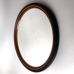 Refined Swedish Grace Art Deco Wall Mirror, Lacquered Birch, Stockholm Sweden
