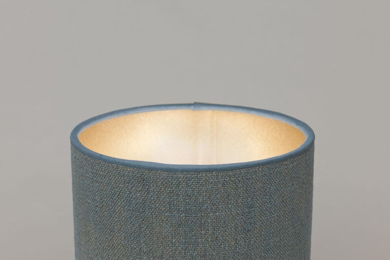 Refined Upsala Ekeby Swedish Modern Ceramic Table Lamp, Blue Shade For Sale 1