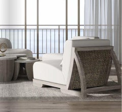 Refined Wood Uphostery"Curves" Occasional Chair Parisii Collection