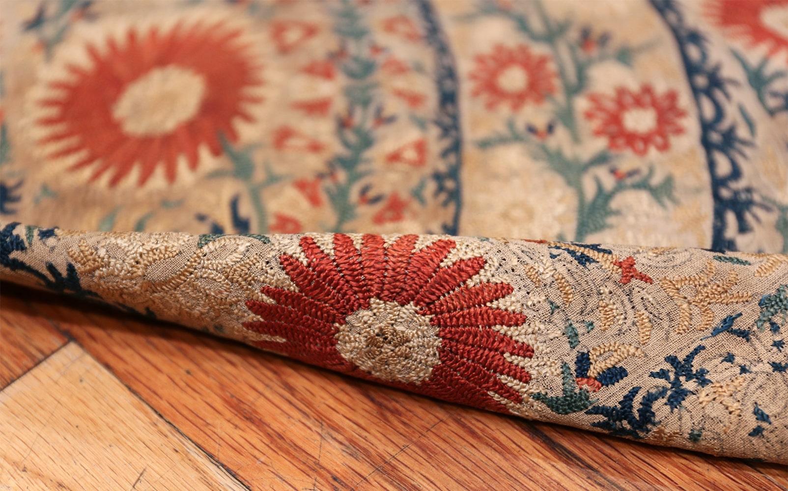 Refined Yet Rustic Antique Ottoman Textile Embroidery 3'2