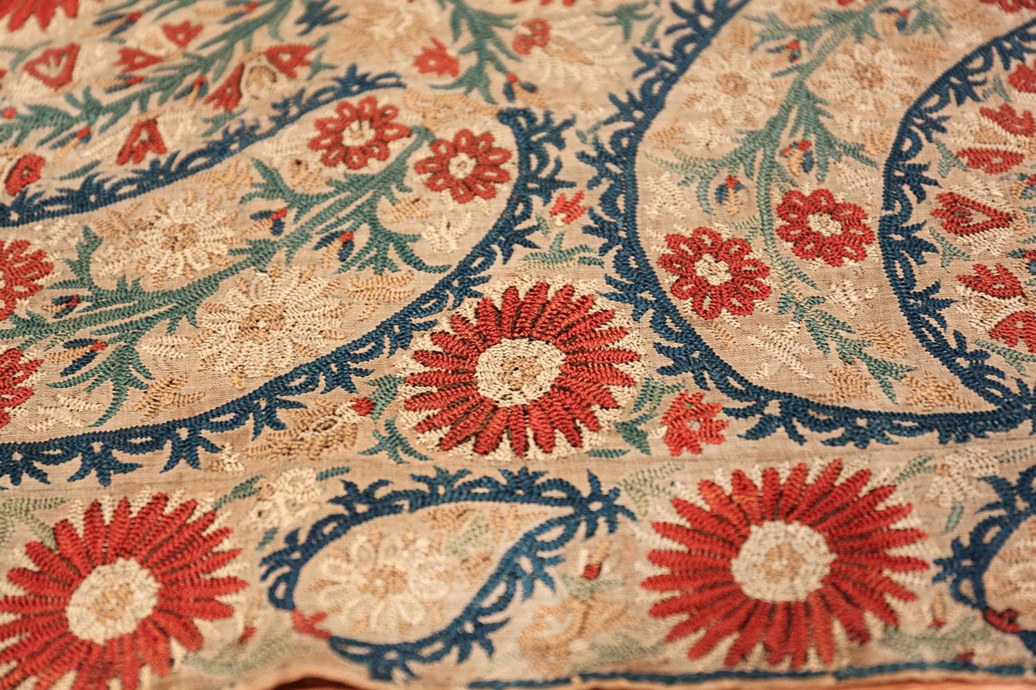 Other Refined Yet Rustic Antique Ottoman Textile Embroidery 3'2