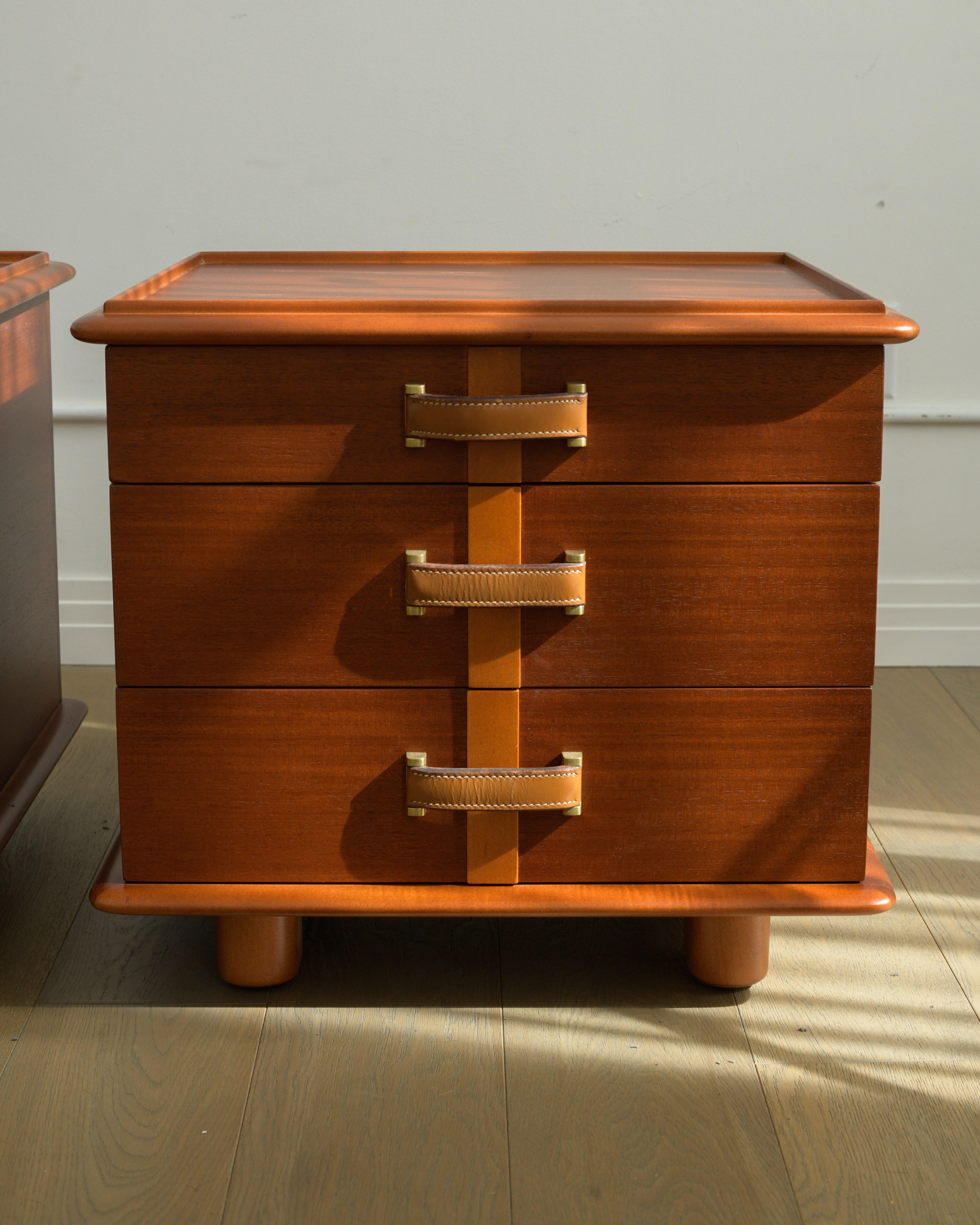 Mid-Century Modern Refinished 1940s Paul Frankl Station Wagon Nightstands for Johnson Furniture Co. For Sale