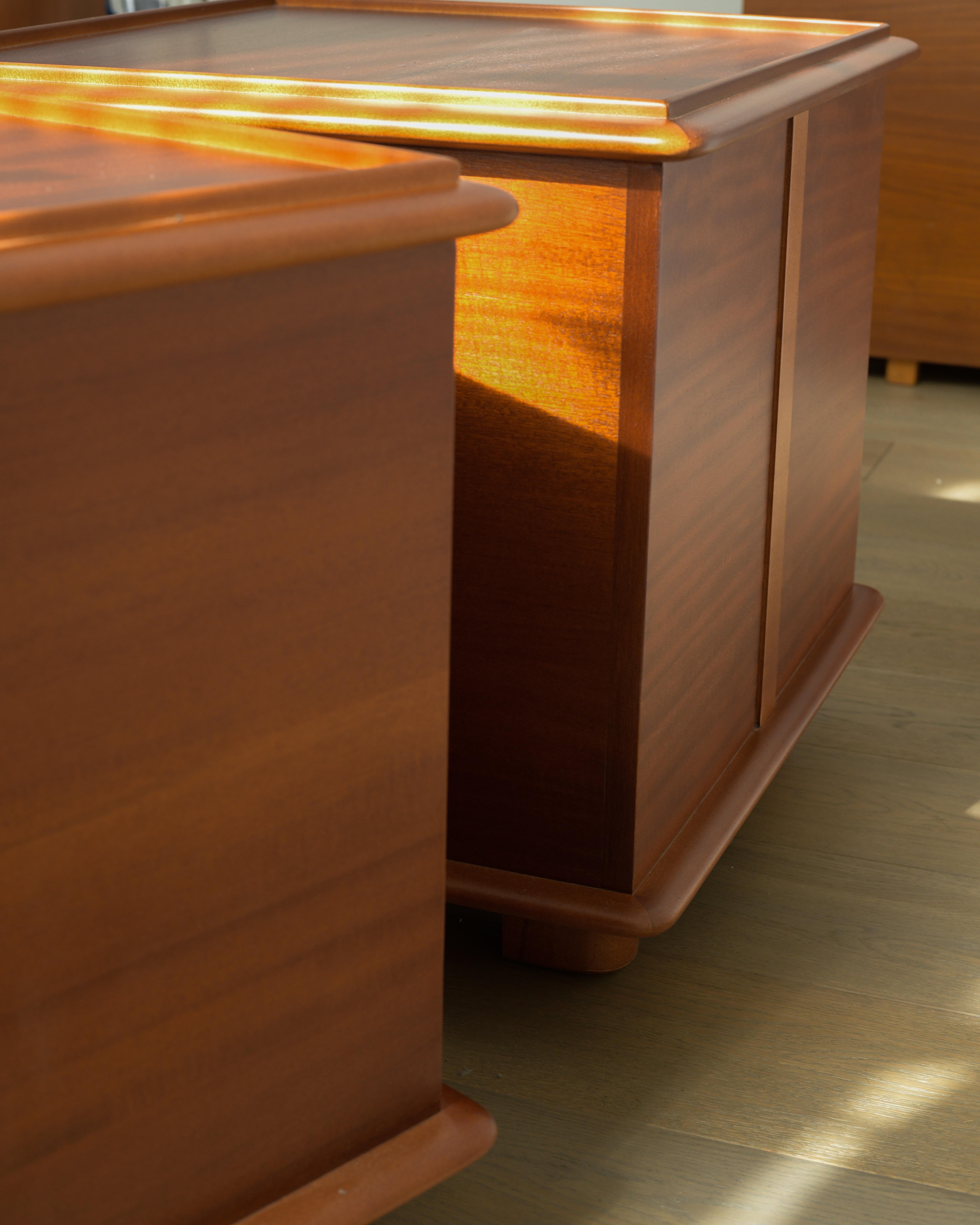 Refinished 1940s Paul Frankl Station Wagon Nightstands for Johnson Furniture Co. For Sale 2