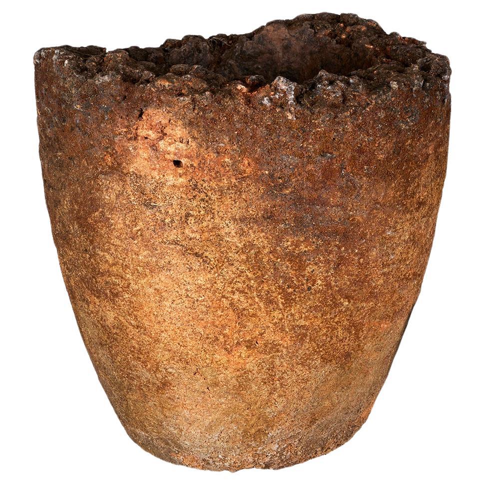 Primitive Sandstone Urn For Sale