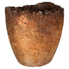 Vintage Primitive Sandstone Urn