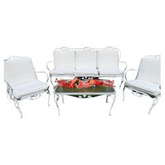Vintage Refinished and Upholstered Conversation Set by Woodard Salterini