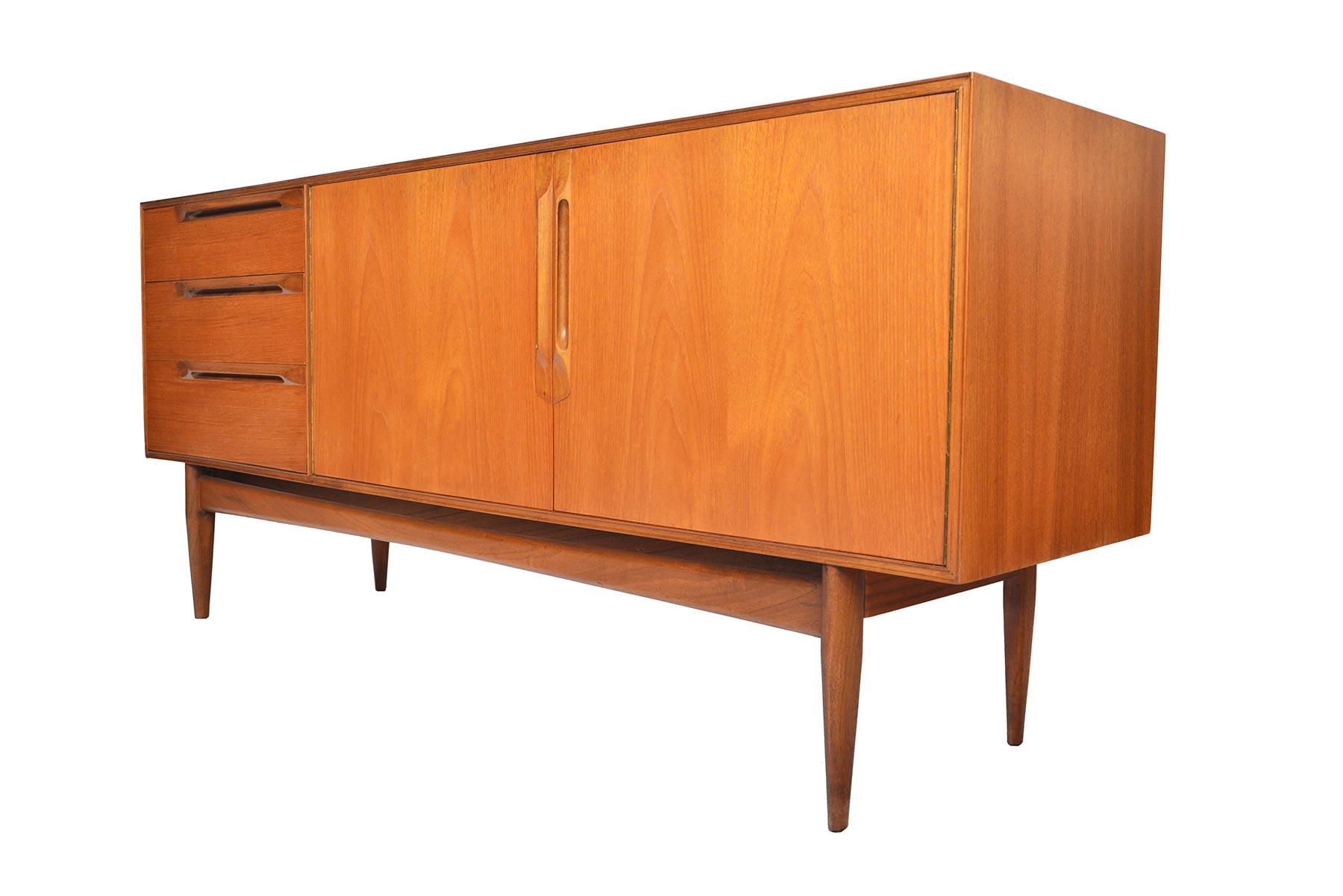 20th Century Refinished Atomic Teak Credenza by A.H. McIntosh