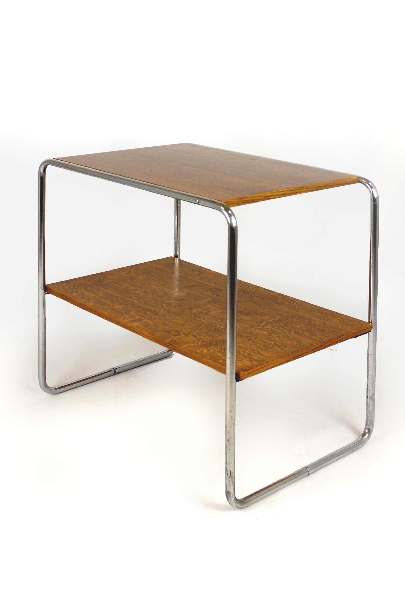 Refinished B12 Side Table by Marcel Breuer, 1940s For Sale 4