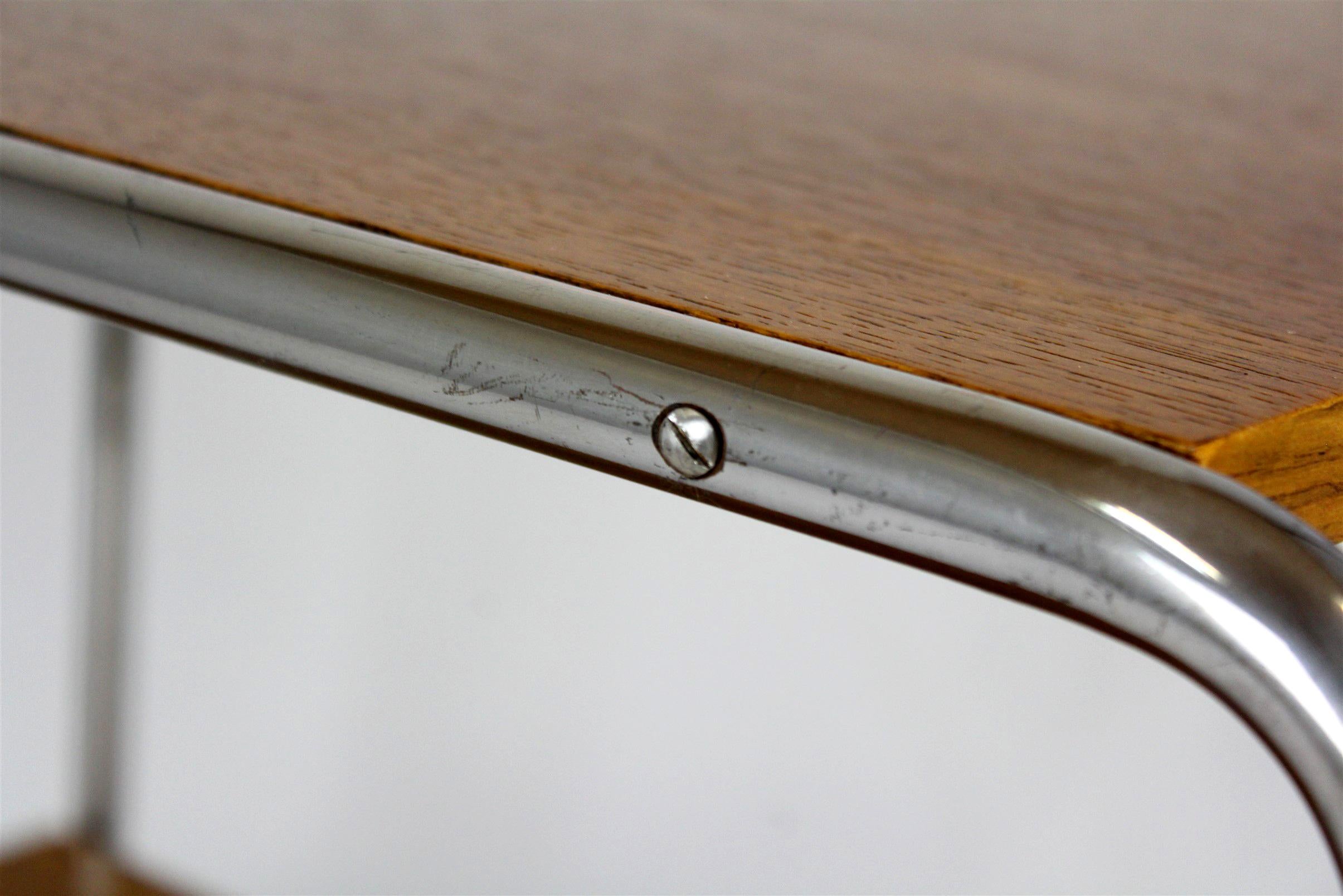 Steel Refinished B12 Side Table by Marcel Breuer, 1940s For Sale