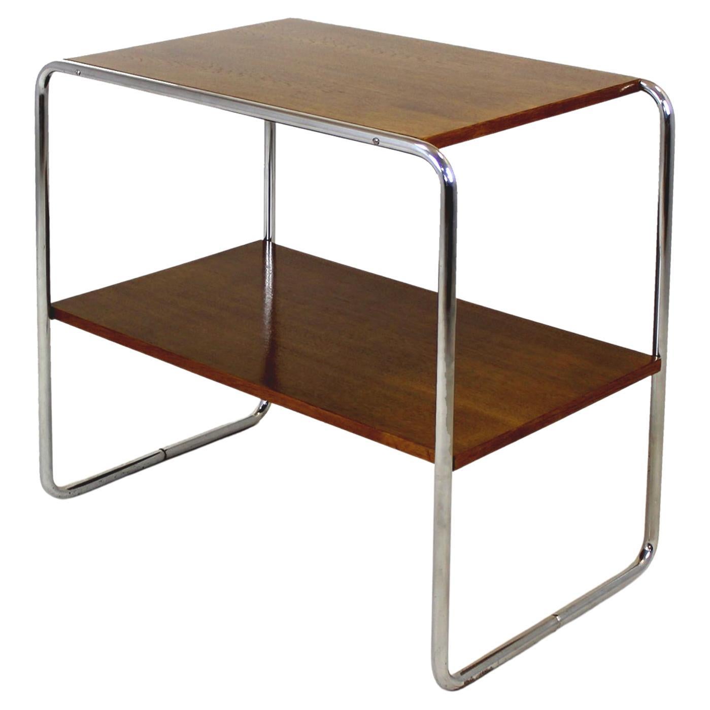 Refinished B12 Side Table by Marcel Breuer, 1940s For Sale